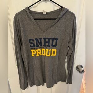 Southern New Hampshire University (SNHU) long sleeve t-shirt hoodie